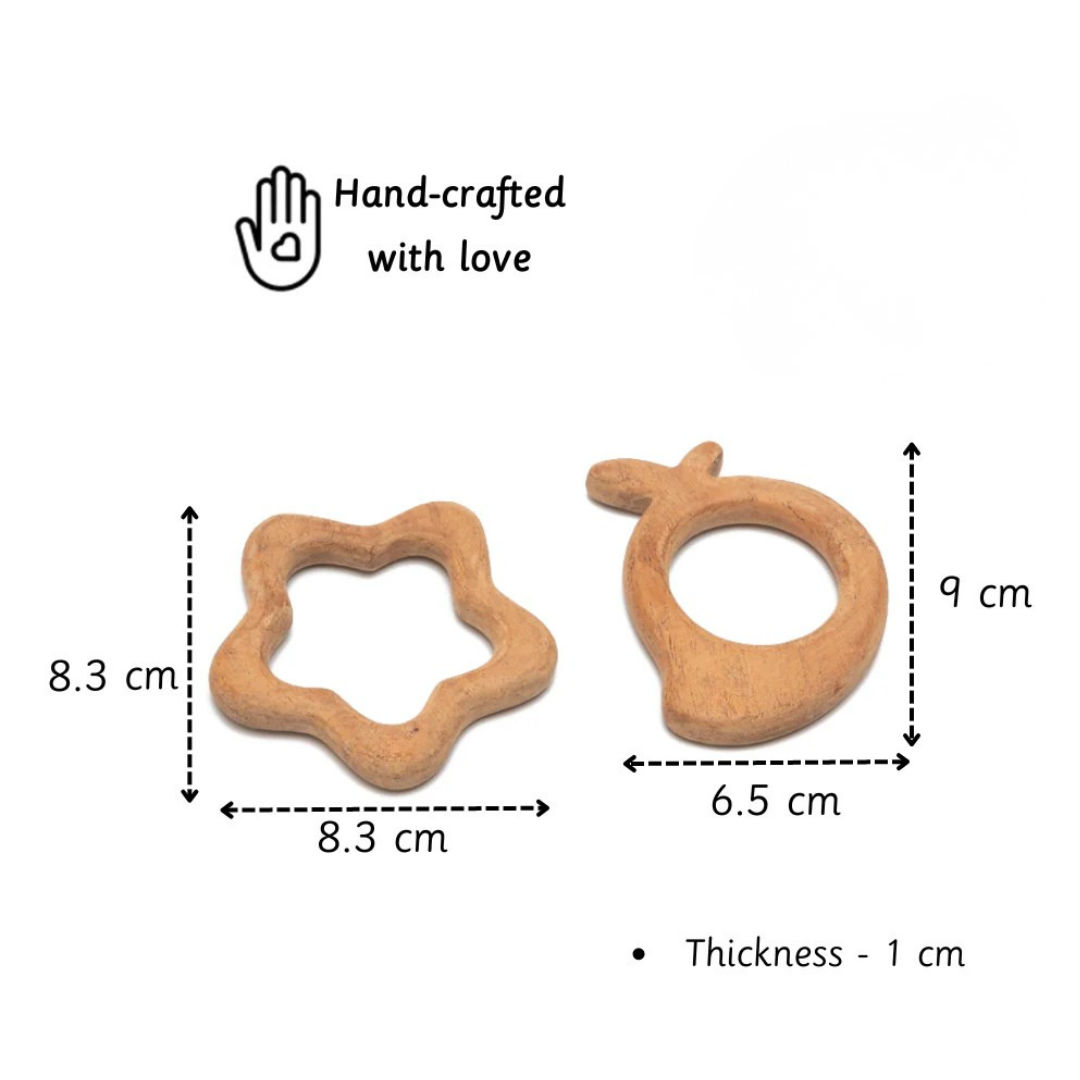 Wooden Teethers - Mango and Star